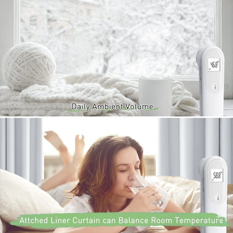 KGORGE Blackout Curtain Liners for Window - Easy Install with Top Tab/Grommets, Light Blocking Privacy Curtain Drapes for 63" Length Panels (2 Pcs, 50"x 59" Each, Grayish White, Rings Included) - Image 3